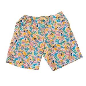 Tipsy Elves Shirts Mens Size Large Boom Box Radio Print Retro Pastel Elastic